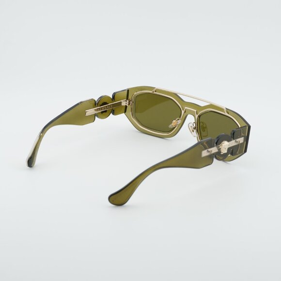 Versace VE2235 125271 Sunglasses Green Geometric Frame, Green Lenses - Picture 5 of 11